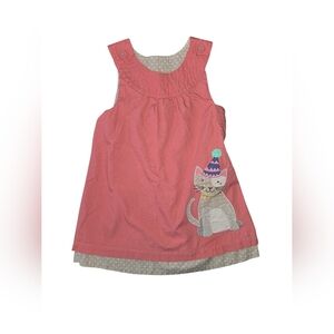 Baby Boden Pink Birthday Cat Dress